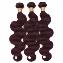 Load image into Gallery viewer, Burgundy Body Wave Human Hair Bundle Deal